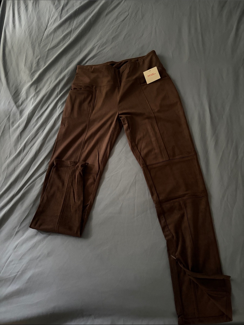 Ruby Ribbon - NWT Espresso Faux Suede Leggings
